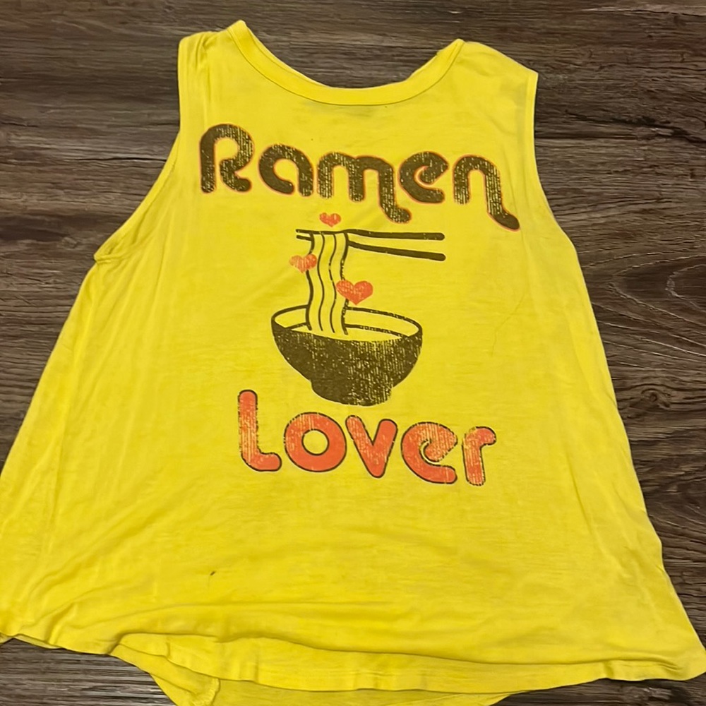 Yellow ramen lover tank
